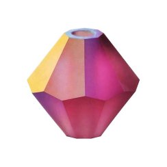 Preciosa MC Rondelle Bead 4mm Light burgundy Matte AB