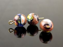 Millefiori - Gold Avanturine Beads