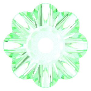 Preciosa Loch Flower 1H 14mm Crystal Viridian