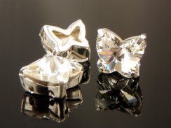 Preciosa® MC Butterfly 10mm Crystal - Silver Sew-on Settings