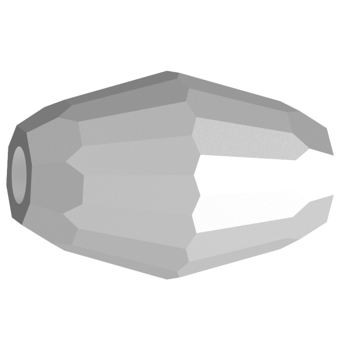 Preciosa Perle Oliva 9x6mm Crystal Labrador Half