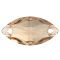 Preciosa Naveta 2D 12x6mm Crystal Honey