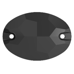 Preciosa Oval 2H 10x7mm Jet