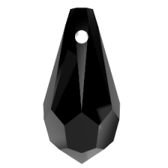 Preciosa® přívěsek MC Drops 984 1D 6.5x13mm Jet