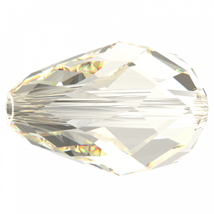 Preciosa Perle Hruška 12x8mm Crystal Argent Flare