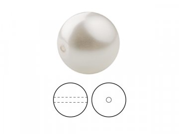 Preciosa Perle vosk guľatá MAXIMA 1D - Farba - Pearlescent Grey