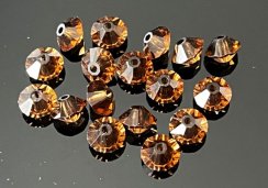 Preciosa MC Bead Spacer 4x6mm Smoked Topaz