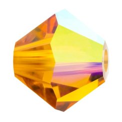 Preciosa MC Rondelle Bead 10mm Topaz AB
