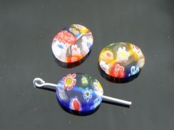 Millefiori Oval Beads