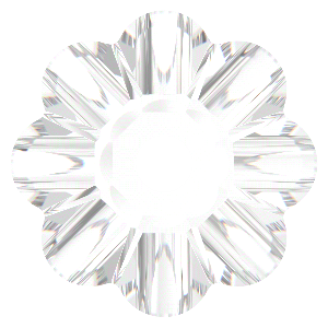 Preciosa Kytička 1D 8mm Crystal Pure