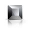 Preciosa Čtvereček MAXIMA nažehlovací 6x6mm Jet Hematite