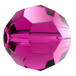 Preciosa MC Round Bead 6mm Fuchsia