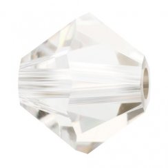 Preciosa MC Rondelle Bead 5mm Crystal Argent Flare