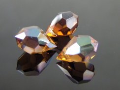 Preciosa® prívesok MC Drops 681 1D 6x10mm Smoked Topaz Celsian