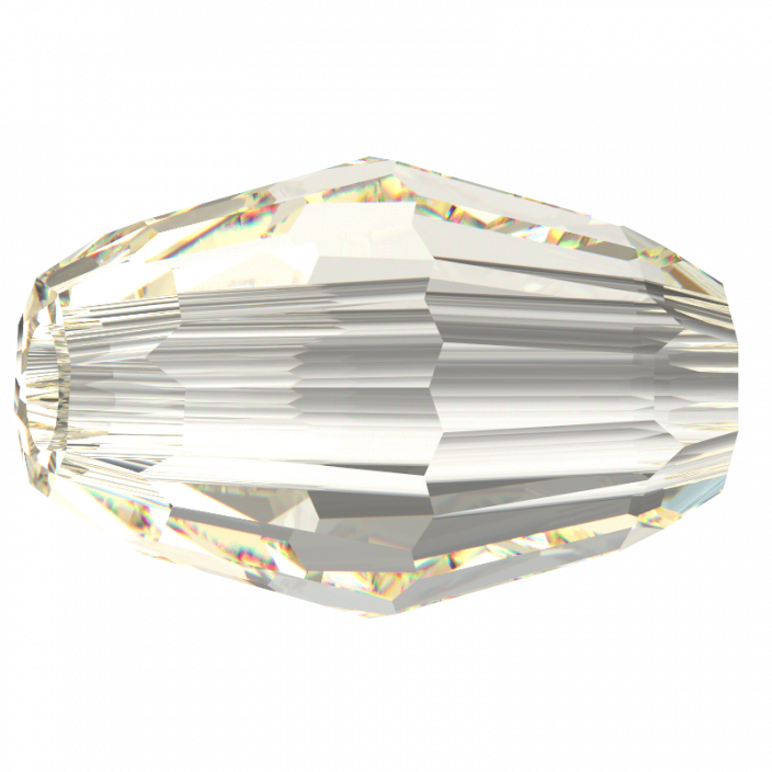 Preciosa Perle Oliva 6x4mm Crystal Argent Flare
