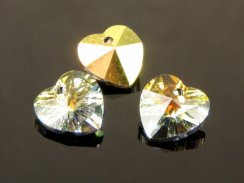Preciosa® přívěsek MC Srdce 1D 10mm Crystal Marea 2sd.