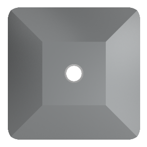 Preciosa Štvorček 1D 6x6mm Jet Hematite