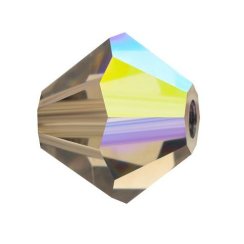 Preciosa MC Rondelle Bead 6mm Black Diamond AB