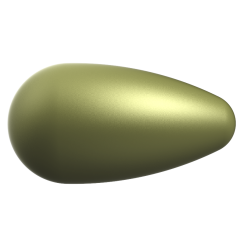 Preciosa Pearshape pearl 1H 15x8mm Dark Green