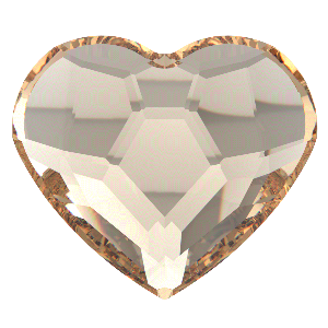 Preciosa Srdce MAXIMA nažehlovací 6mm Crystal Honey