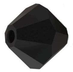 Preciosa MC Rondelle Bead 5mm Jet Matte