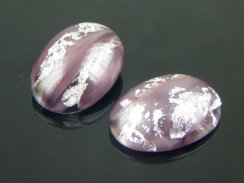 Glass Cabochons with Silver
