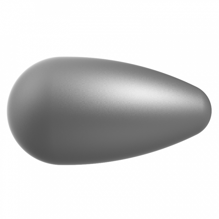 Preciosa Pearshape pearl 1H 10x6mm Dark Grey