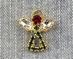 Christmas pin - Christmas angel Mix/gold