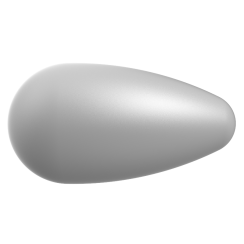 Preciosa Hruška vosk 1D 15x8mm Light Grey