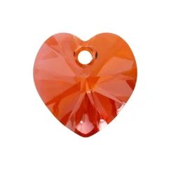 Preciosa® pendant MC Heart MAXIMA 1H 18mm Crystal Red Flame