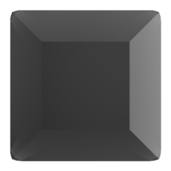 Preciosa MC Čtvereček nalepovací 4x4mm Jet