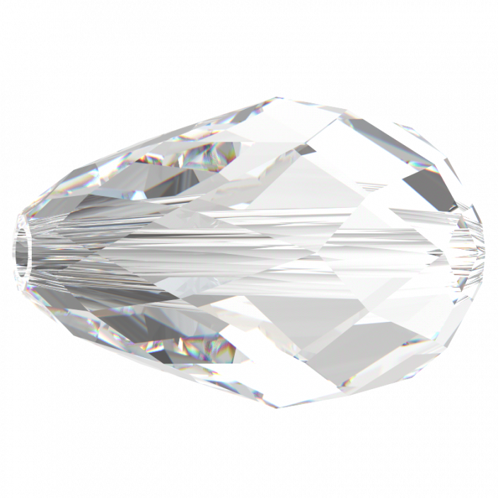 Preciosa Perle Hruška 15x10mm Crystal