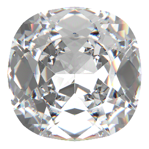 Preciosa MC Oblý Čtverec MAXIMA 10x10mm Crystal