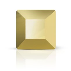 Preciosa Čtvereček MAXIMA nažehlovací 4x4mm Crystal Aurum