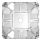 Preciosa Čtvereček 1D 10x10mm Crystal