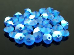 Preciosa MC Bead Spacer 4x6mm Capri Blue Matte AB