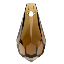 Preciosa® přívěsek MC Drops 984 1D 6.5x13mm Smoked Topaz