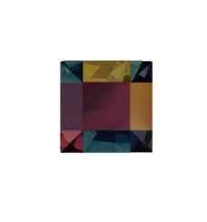 Preciosa Čtvereček MAXIMA nažehlovací 3x3mm Jet AB