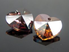 Preciosa® prívesok MC Srdce MAXIMA 1D 10mm Crystal Venus